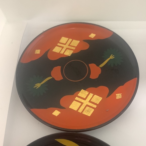 Vintage Japanese inspired coaster set in container - Picture 9 of 9